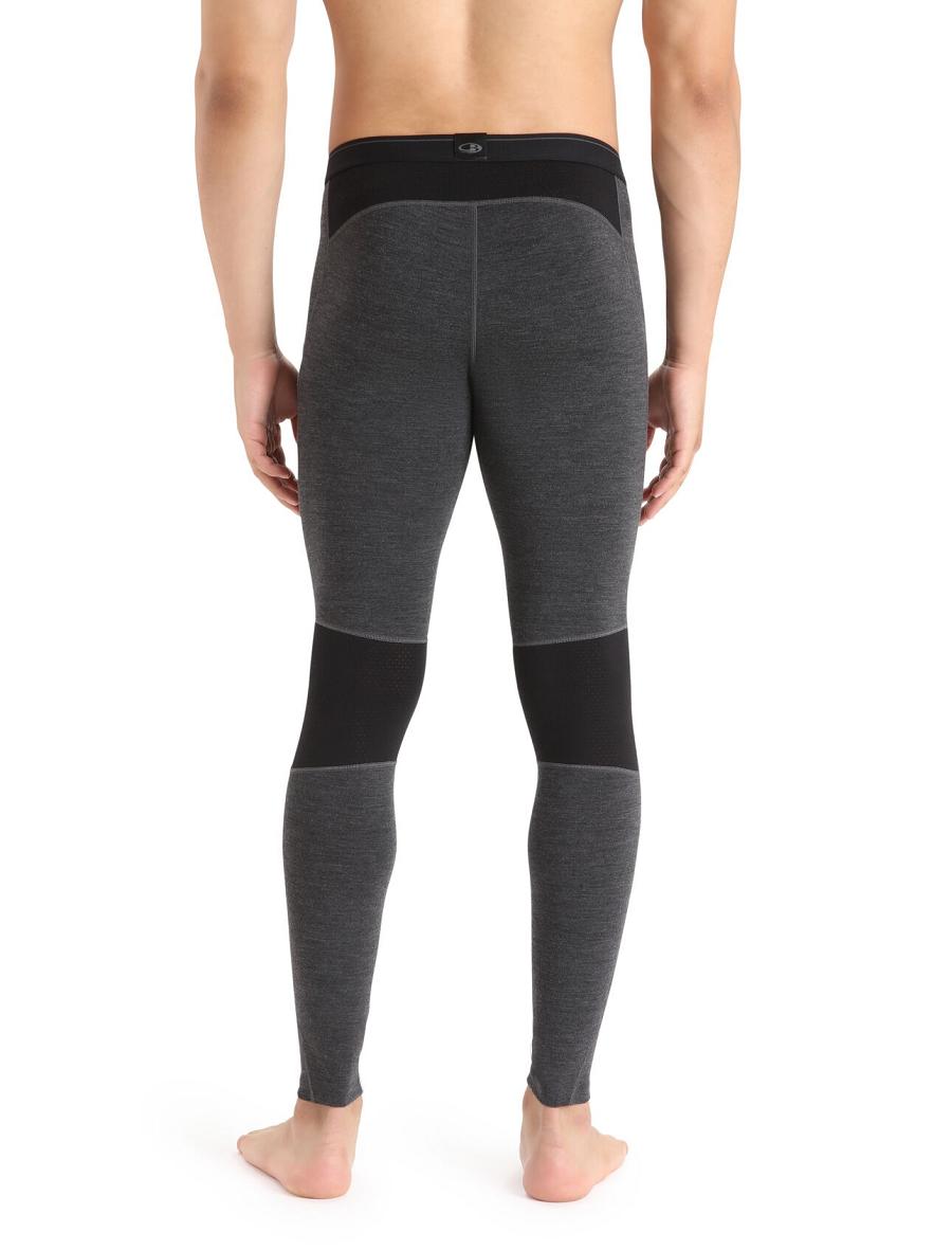 Icebreaker BodyfitZone™ Merino 260 Zone Thermal Férfi Leggings Fekete | HU 1138CTVE